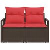 vidaXL Canap&eacute; de jardin avec coussin 120 x 62 x 69 cm polyrotin
