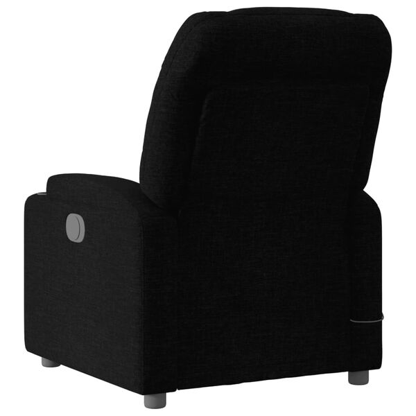 vidaXL Fauteuil inclinable de massage noir tissu