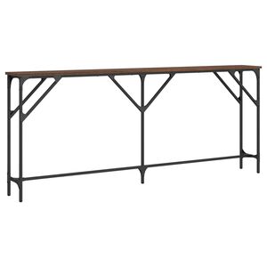vidaXL Table console ch&ecirc;ne marron 180x23x75 cm bois d'ing&eacute;nierie
