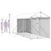 vidaXL Chenil d'ext&eacute;rieur pour chiens avec toit argent&eacute; 2x6x2,5 m
