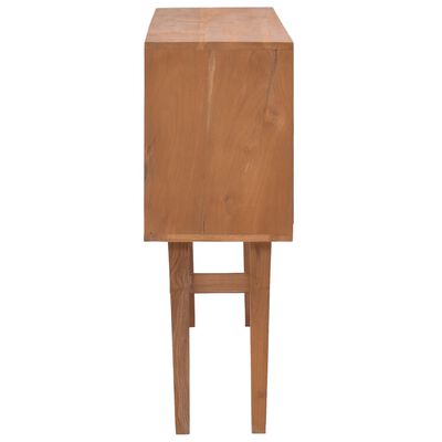 vidaXL Table console 110x30x79 cm Bois de teck solide