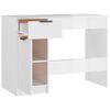 vidaXL Bureau Blanc brillant 100x50x75 cm Bois d'ingénierie
