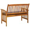 vidaXL Banc de jardin avec coussin 119 cm Bois solide d'acacia
