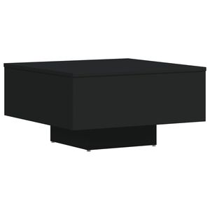 vidaXL Table basse noir 60x60x31,5 cm bois d'ing&eacute;nierie