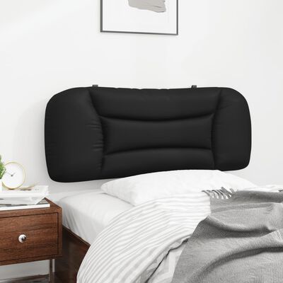 vidaXL Coussin de tête de lit noir 100 cm similicuir