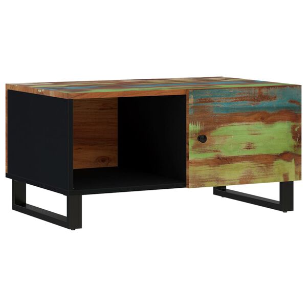 vidaXL Table basse 80x50x40 cm Bois de r&eacute;cup&eacute;ration et d'ing&eacute;nierie