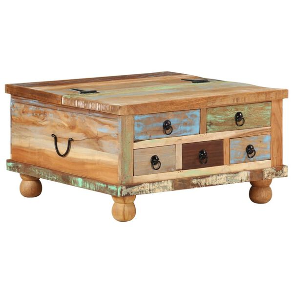vidaXL Table basse Bois de r&eacute;cup&eacute;ration 70 x 70 x 38 cm
