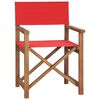vidaXL Chaise de metteur en sc&egrave;ne Bois de teck solide Rouge