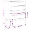 vidaXL Commode FLORO blanc bois de pin massif
