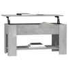 vidaXL Table basse gris b&eacute;ton 101x49x52 cm bois d'ing&eacute;nierie