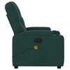 vidaXL Fauteuil inclinable de massage électrique vert foncé tissu