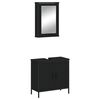 vidaXL Ensemble de meubles salle de bain 2 pcs noir bois d'ing&eacute;nierie