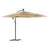 vidaXL Parasol de jardin avec m&acirc;t en acier marron 269x269x235 cm