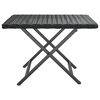 vidaXL Table pliable noir 45x35x32 cm r&eacute;sine tress&eacute;e