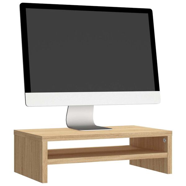 vidaXL Support de moniteur Ch&ecirc;ne sonoma 42x24x13 cm Bois d&rsquo;ing&eacute;nierie