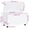 vidaXL Coffre de rangement et roulettes ALTA blanc 73x39,5x43 cm