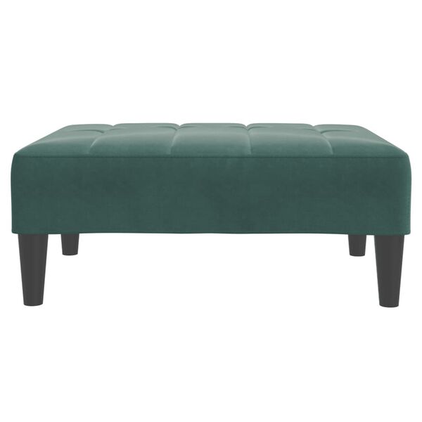 vidaXL Repose-pied vert fonc&eacute; 77x55x31 cm velours