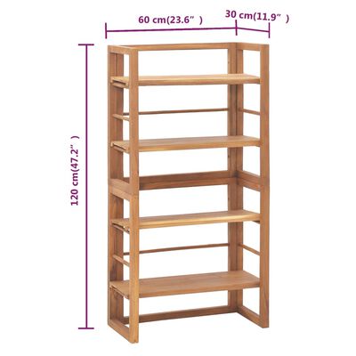 vidaXL Unité d'étagères 60x30x120 cm Bois de teck solide