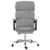 vidaXL Fauteuil inclinable de bureau gris clair tissu
