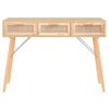 vidaXL Table console Marron 105x30x75cm Bois massif pin /rotin naturel