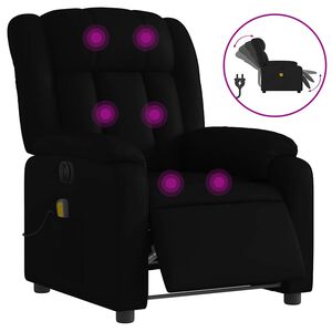 vidaXL Fauteuil inclinable de massage &eacute;lectrique noir similicuir