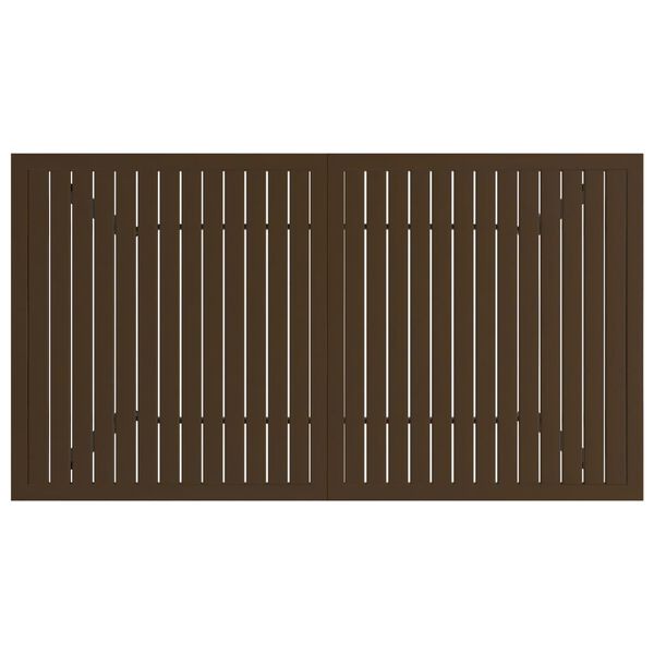 vidaXL Table de jardin Marron 140x80x72 cm Acier