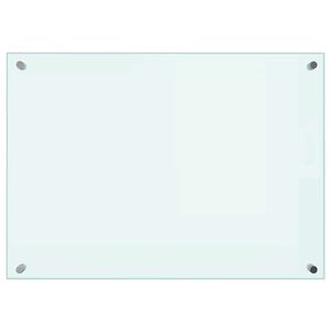 vidaXL Dosseret de cuisine Blanc 70x50 cm Verre tremp&eacute;