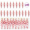 vidaXL Boule en forme de spirale de No&euml;l 40 pcs Rouge Plastique