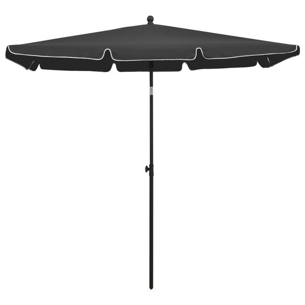 vidaXL Parasol de jardin avec mât 210x140 cm Anthracite