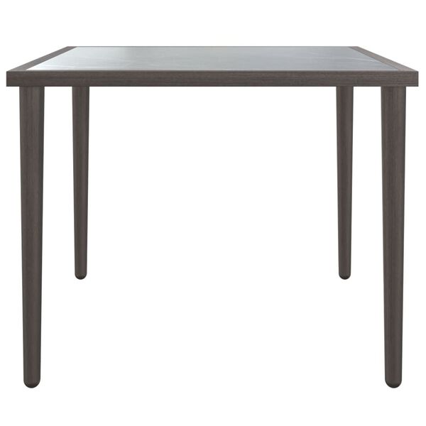 vidaXL Table de jardin gris 48x48x37 cm acier