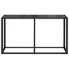 vidaXL Table console Noir 140x35x75,5 cm Verre trempé