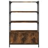 vidaXL Biblioth&egrave;que &agrave; 3 niveaux ch&ecirc;ne fum&eacute; 70x30x109,5 cm
