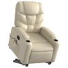 vidaXL Fauteuil inclinable de massage crème similicuir