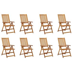 vidaXL Chaises pliables de jardin lot de 8 Bois d'acacia solide