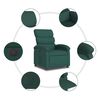 vidaXL Fauteuil inclinable &eacute;lectrique vert fonc&eacute; tissu