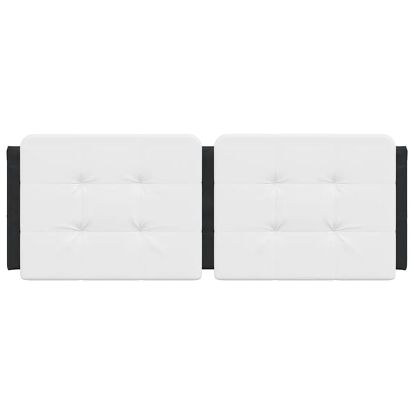 vidaXL Coussin de tête de lit Zadar blanc et noir 137 cm similicuir