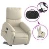 vidaXL Fauteuil inclinable de massage cr&egrave;me similicuir