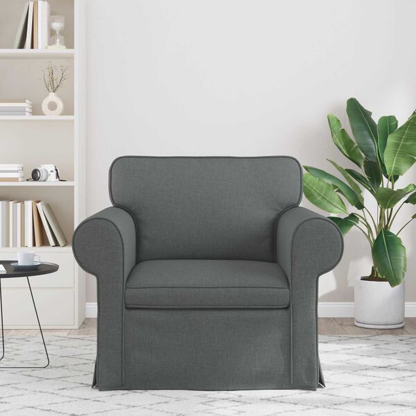 vidaXL Canap&eacute; Gris fonc&eacute; 95 x 82 x 80 cm tissu