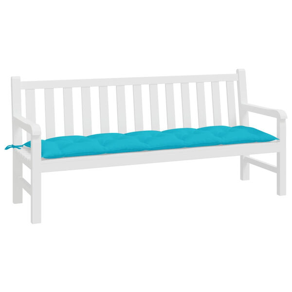 vidaXL Coussin de banc de jardin turquoise 180x50x7 cm tissu oxford