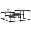 vidaXL Table basse ch&ecirc;ne fum&eacute; 87,5x87,5x40cm bois d'ing&eacute;nierie