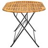 vidaXL Table de jardin 160x85x74 cm Bois d'acacia massif Ovale