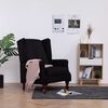 vidaXL Fauteuil inclinable noir tissu