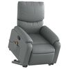 vidaXL Fauteuil inclinable de massage gris similicuir