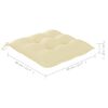 vidaXL Chaises de jardin et coussins blanc cr&egrave;me lot de 8 Teck massif
