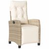vidaXL Ensemble de bistro 3 pcs avec coussins beige résine tressée