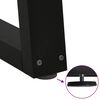 vidaXL Pieds de table &agrave; manger en V 2 pi&egrave;ces Noir 50x(72-73,3) cm Acier
