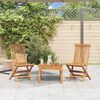 vidaXL Chaises pliables de jardin lot de 2 Bois de teck solide