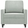 vidaXL Fauteuil Gris clair 60 cm Velours