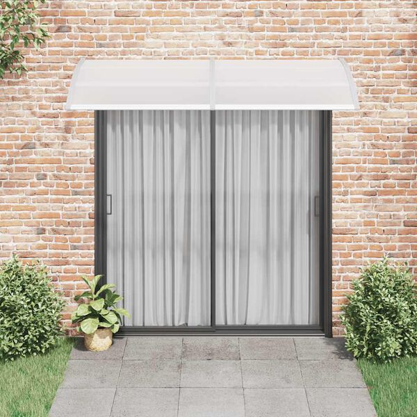 vidaXL Auvent de porte Gris 240x100 cm Polycarbonate