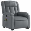 vidaXL Fauteuil inclinable de massage gris similicuir
